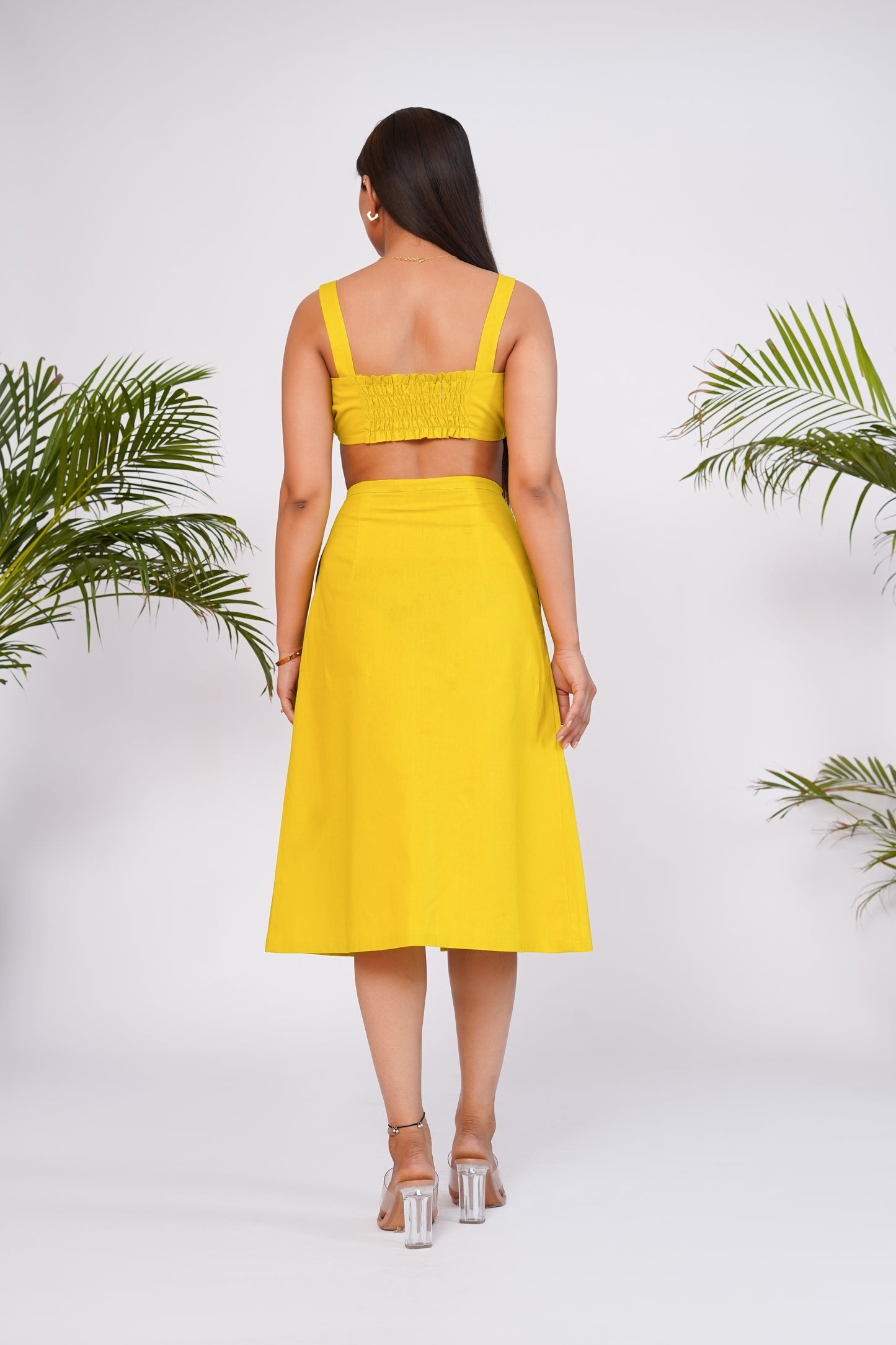 Lime green Tube top and skirt set