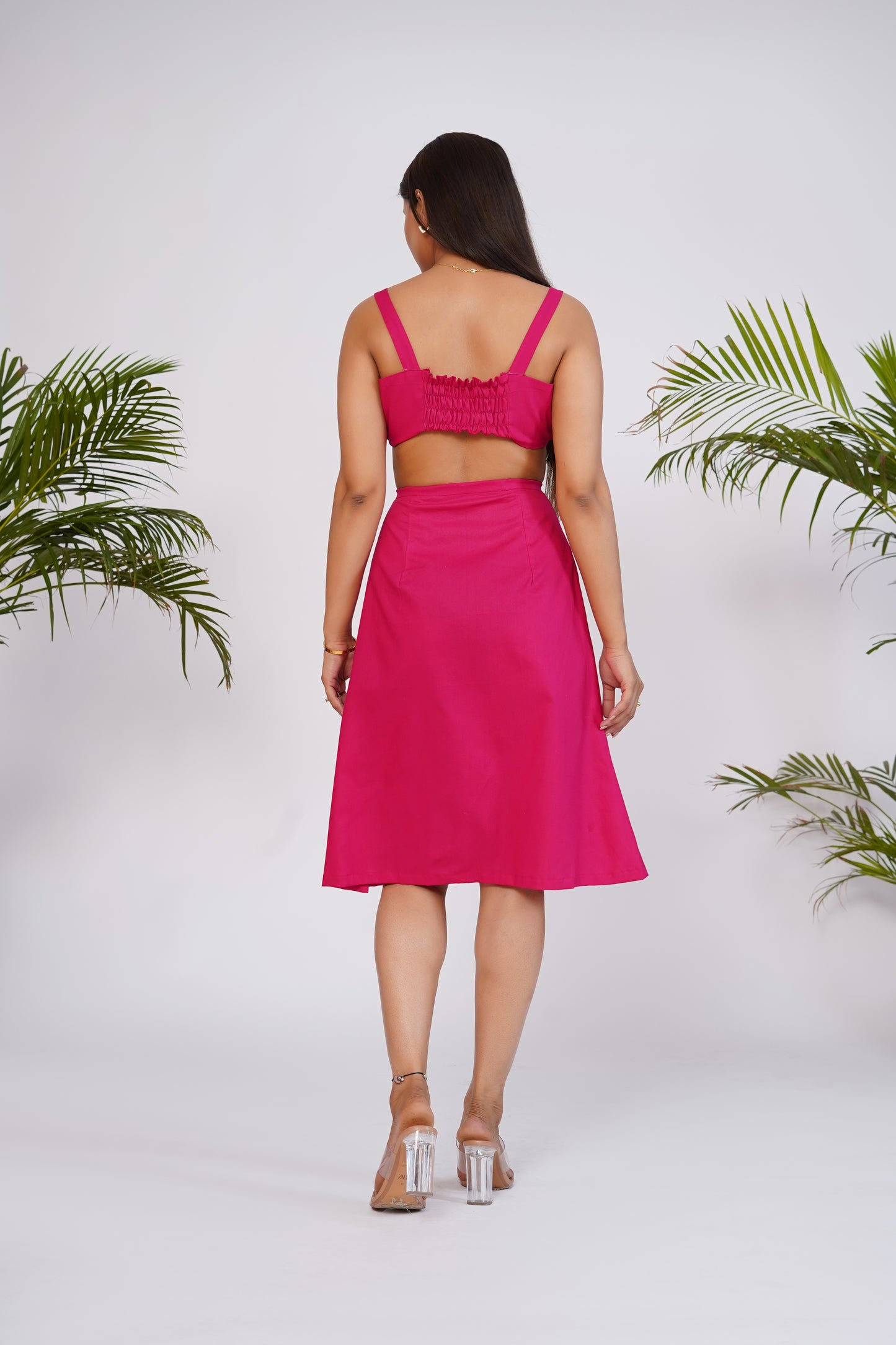 Hot Pink Tube top and skirt set