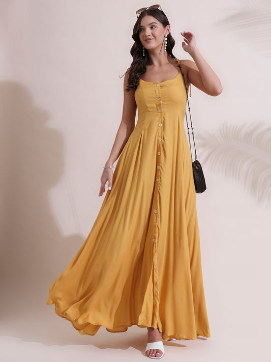 Amber Shoulder Tie-up Maxi Dress