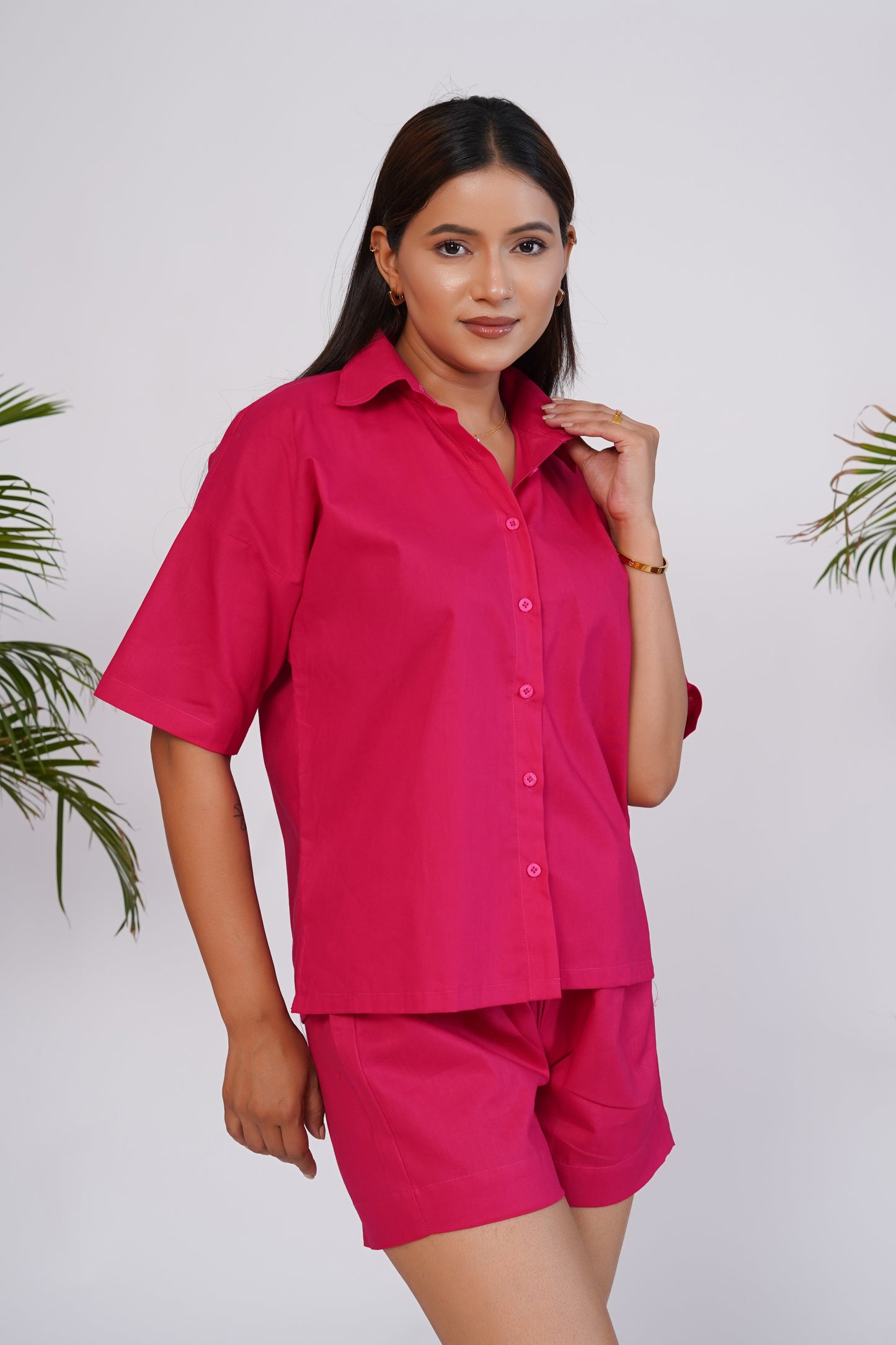 Hot Pink shirt and shorts set