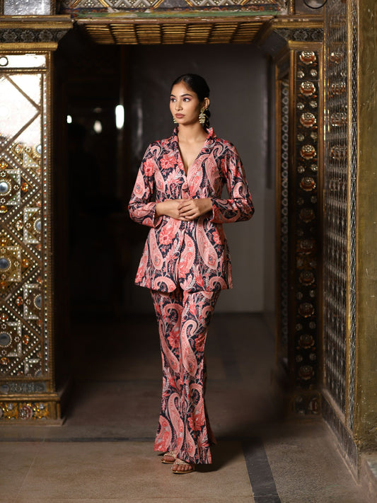 Paisley Printed Bell Bottom Pants