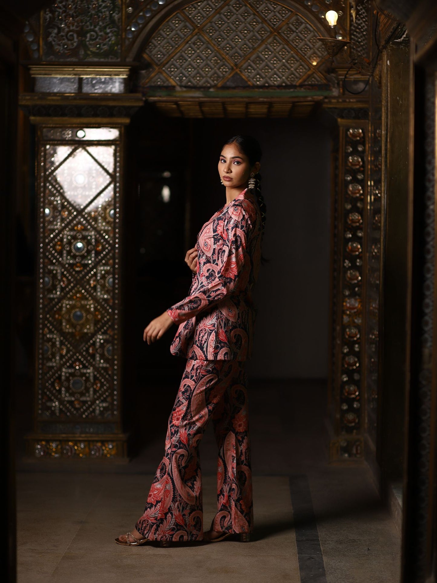 Paisley Printed Bell Bottom Pants