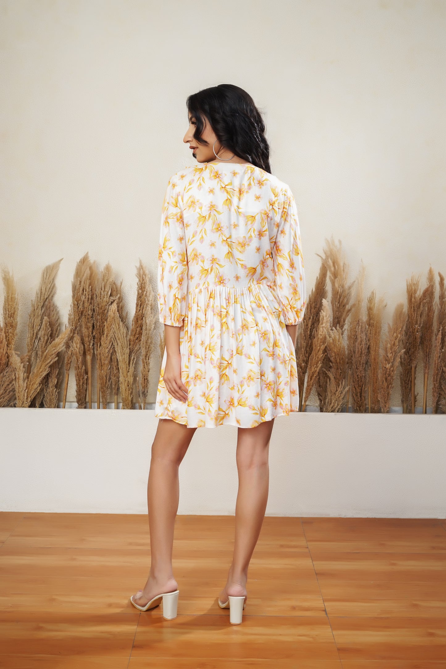 Floral Printed V-Neck Dress