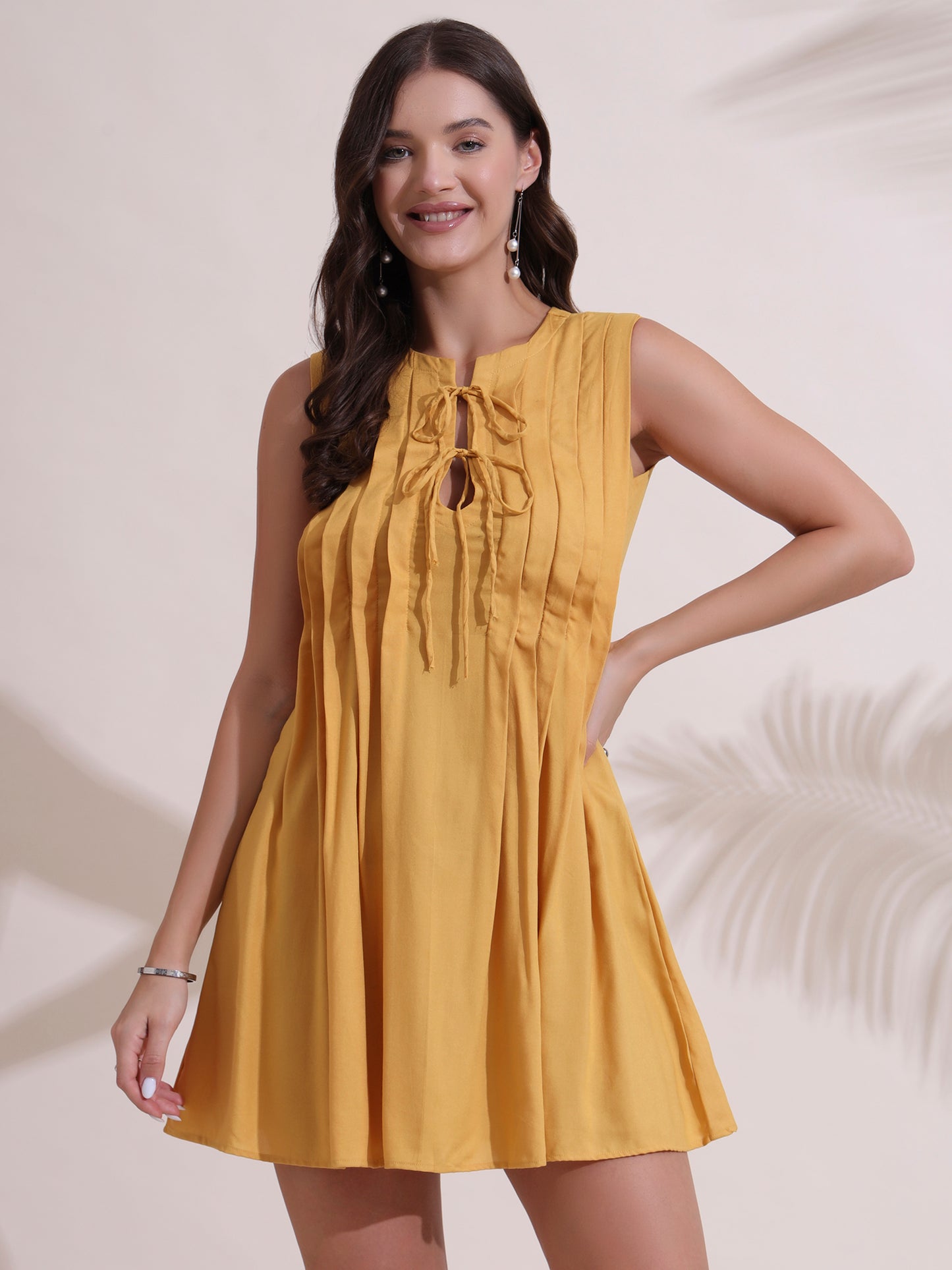Amber Pleated Mini Dress