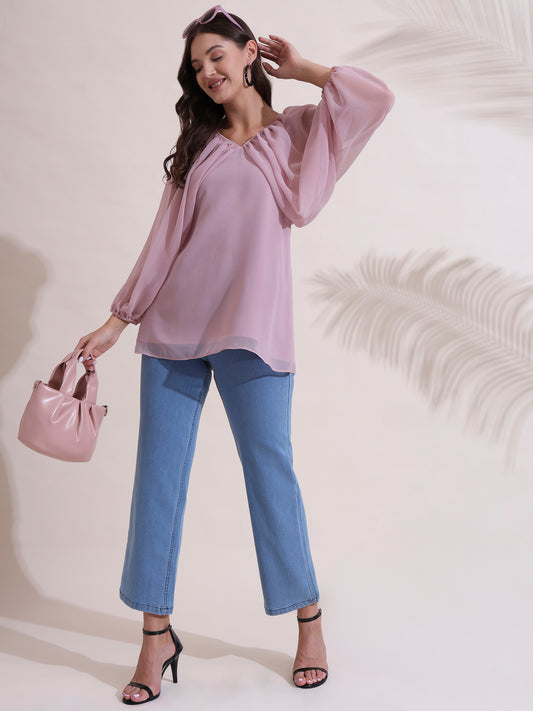 Candy Floss Butterfly Sleeves Top