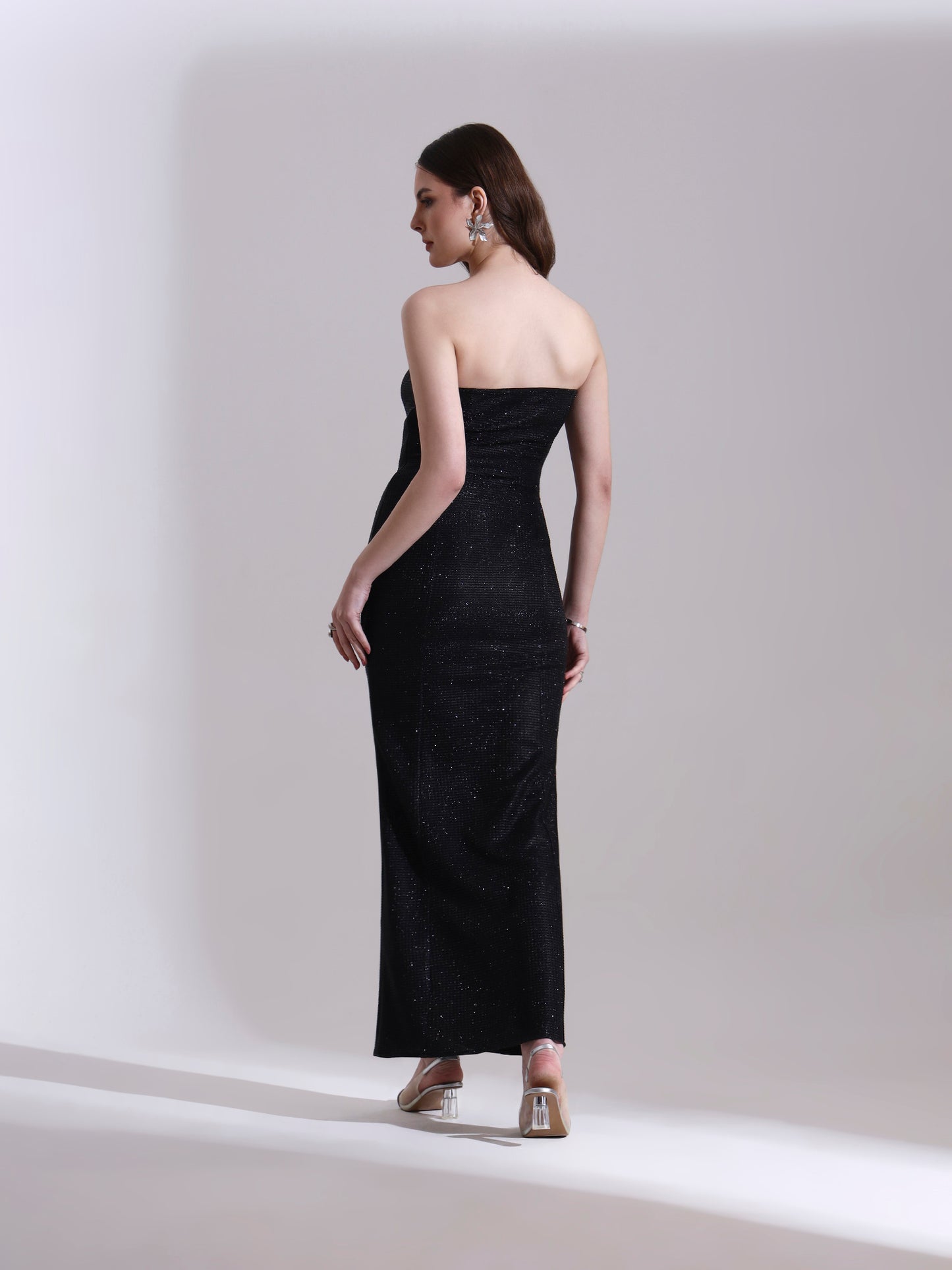 Black Shimmer Bodycon Dress