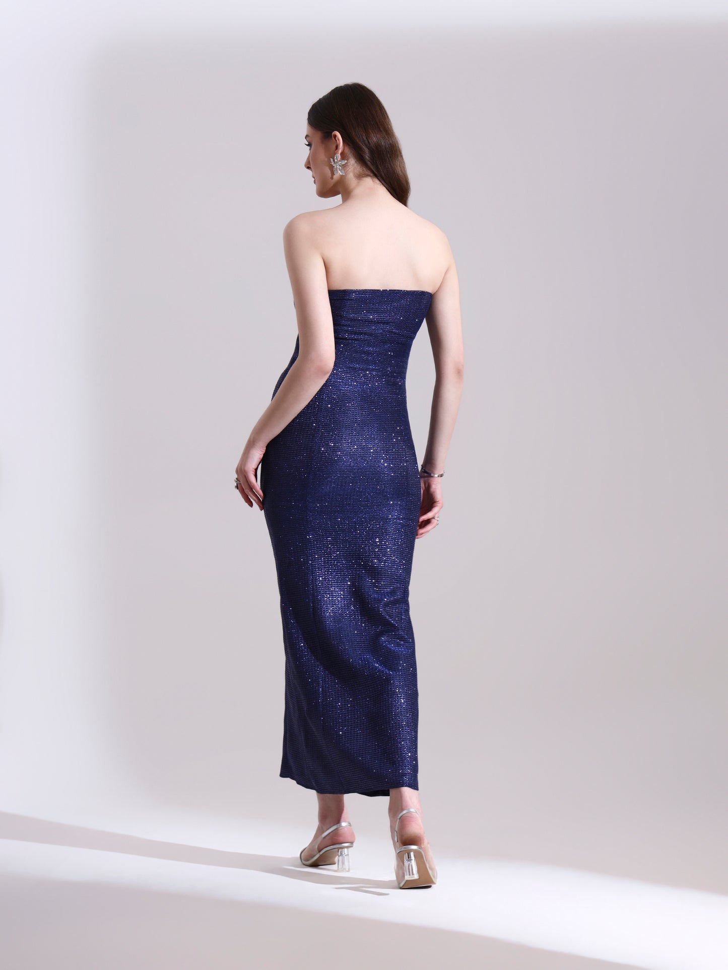 Blue Shimmer Bodycon Dress