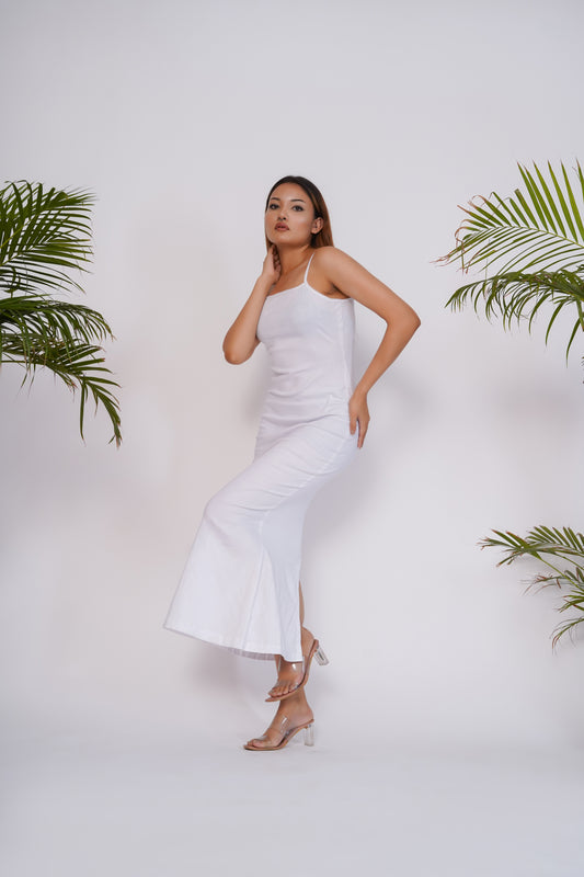 White bodycon dress