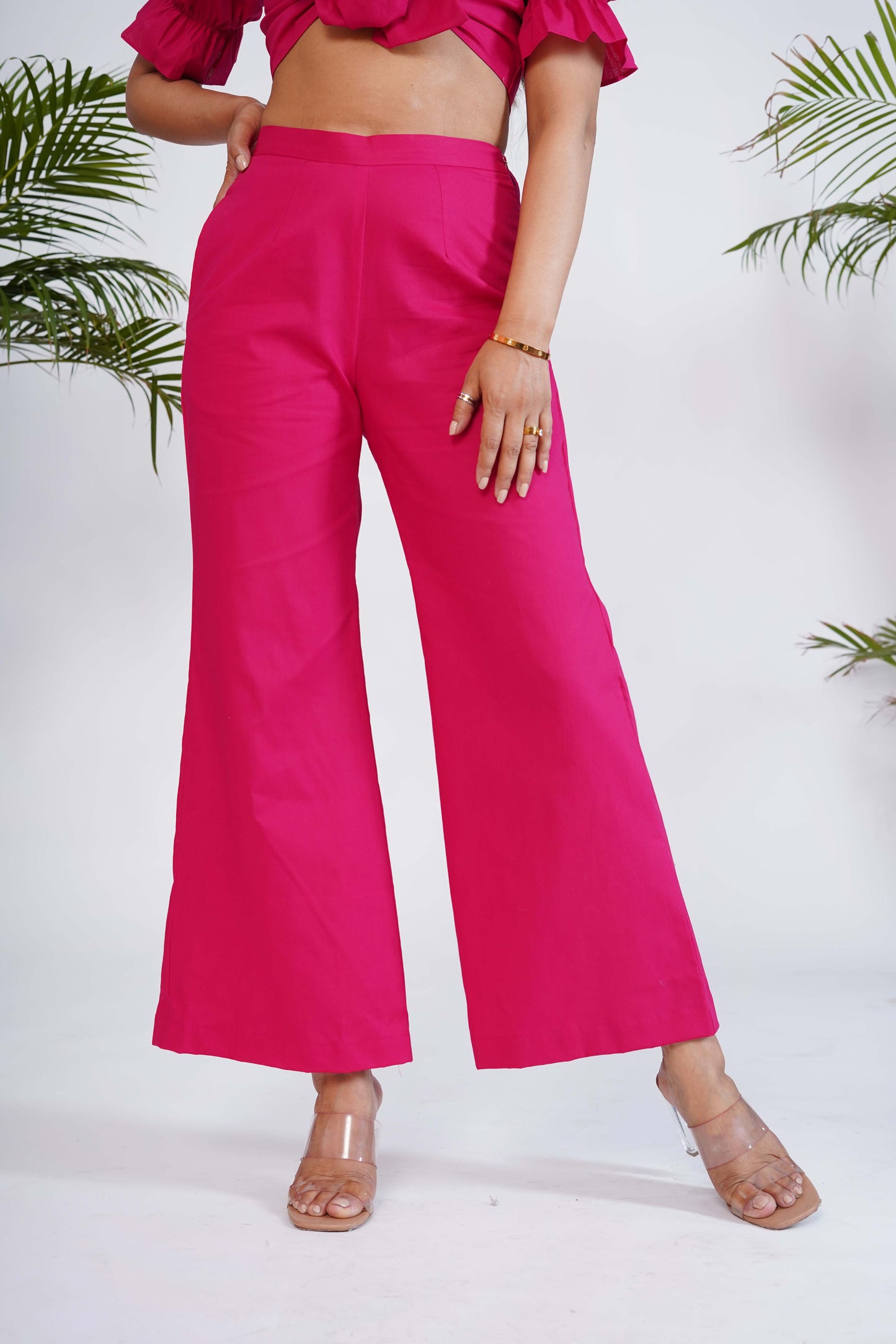 Hot Pink Bottom Flared Pants