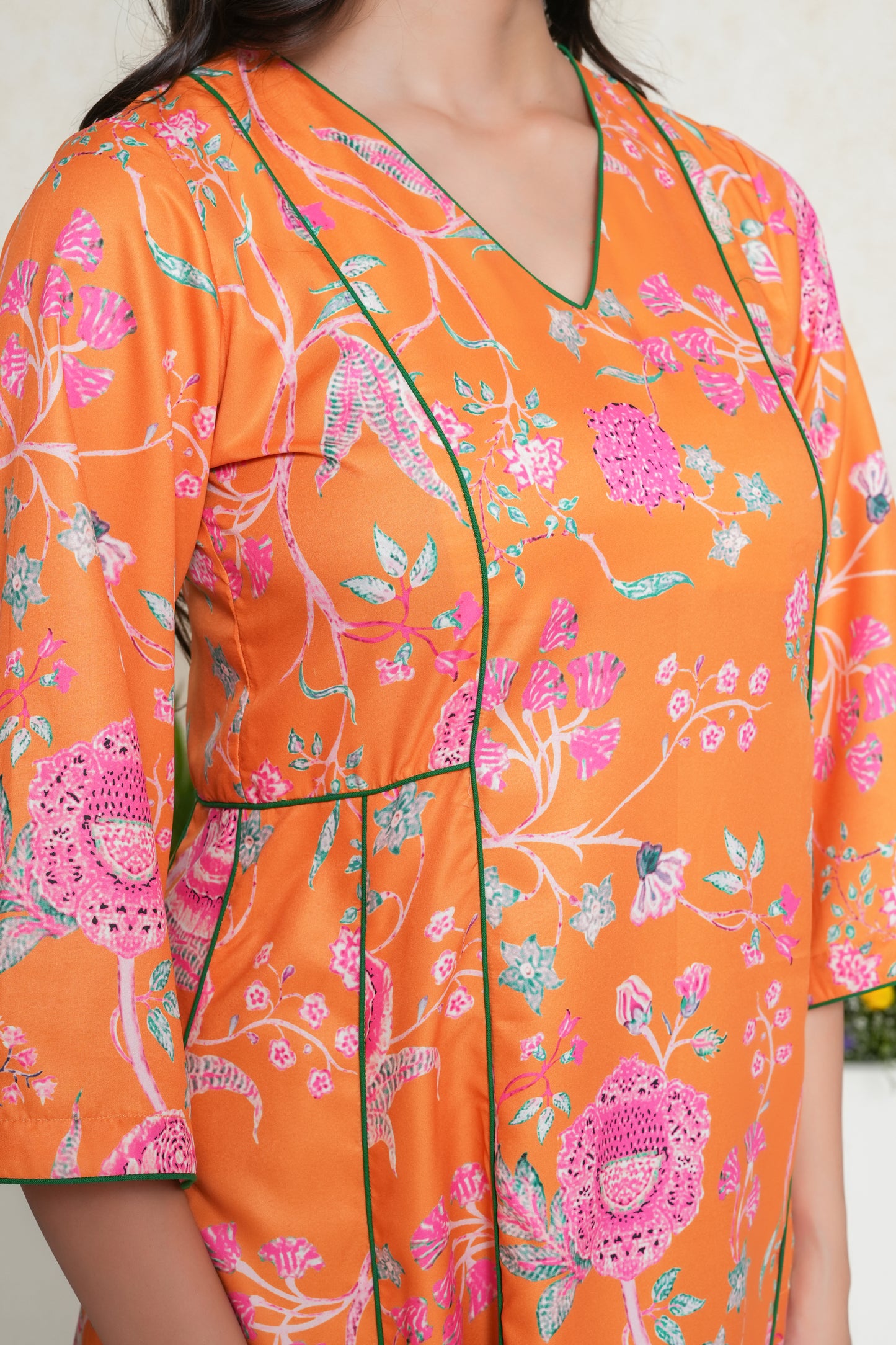 Chintz Floral Printed Kali Kurta Set