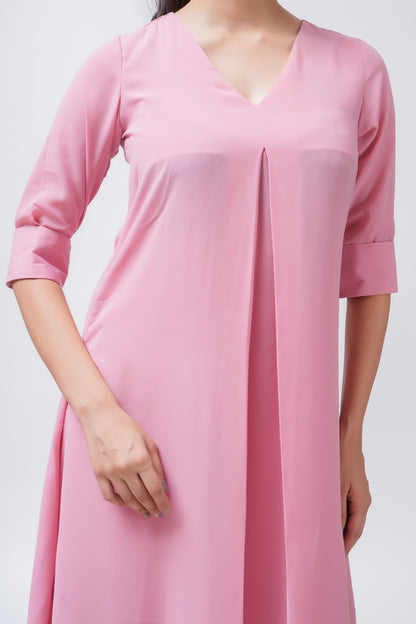 Pink Georgette Kurta with Pants