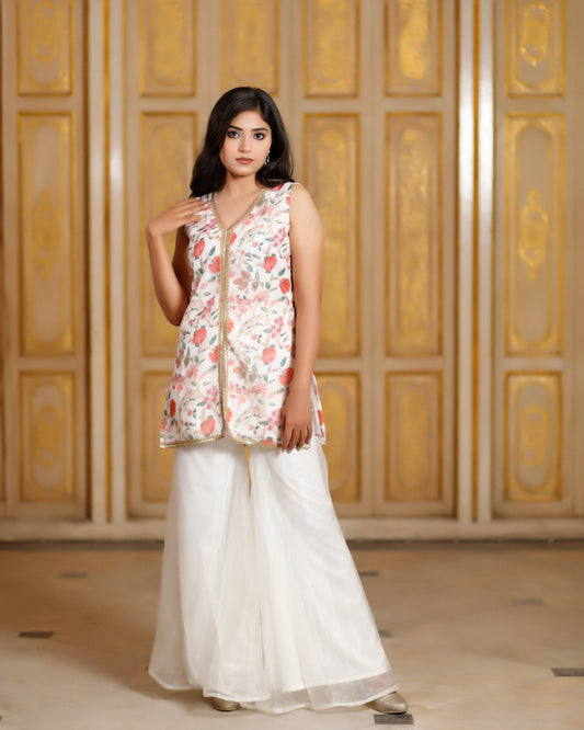 Chintz Floral Sharara Set