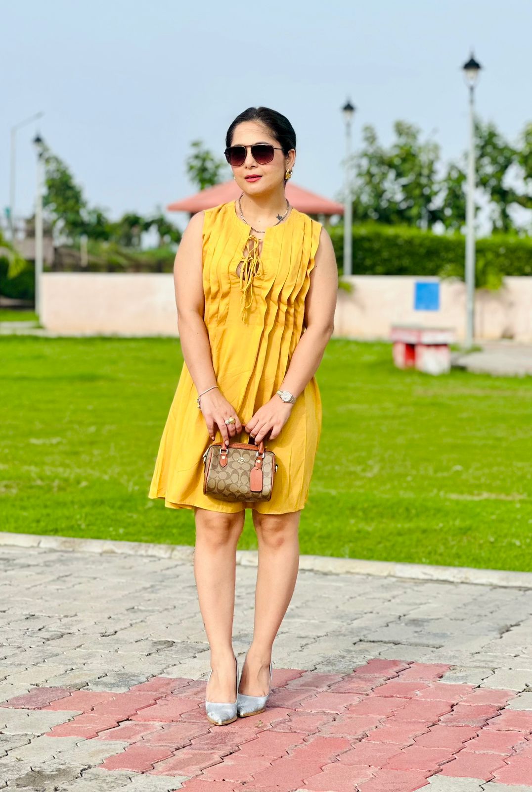 Amber Pleated Mini Dress