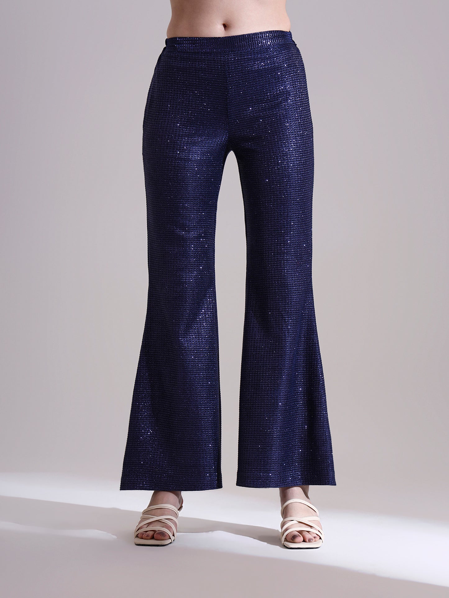 Midnight Blue Shimmer Blazer Set