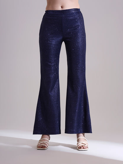 Midnight Blue Shimmer Blazer Set