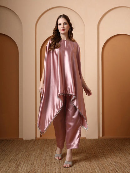 Bubblegum Satin Kaftan Set