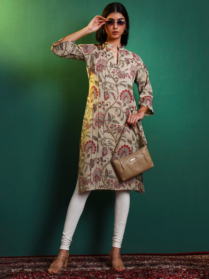 Kantha Chintz Cotton Tucked Kurta